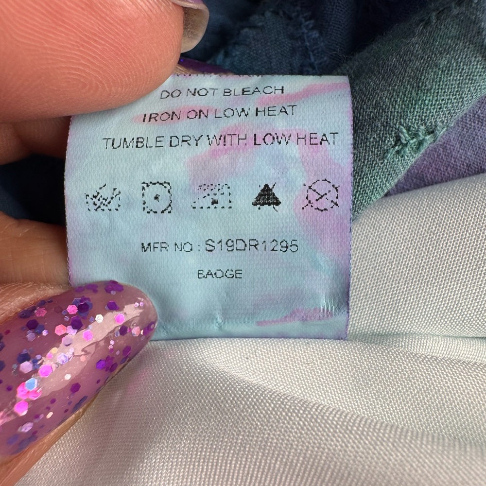 Hand Dyed Tie-Dye Eyelet Maxi Dress - Picture 12 of 12